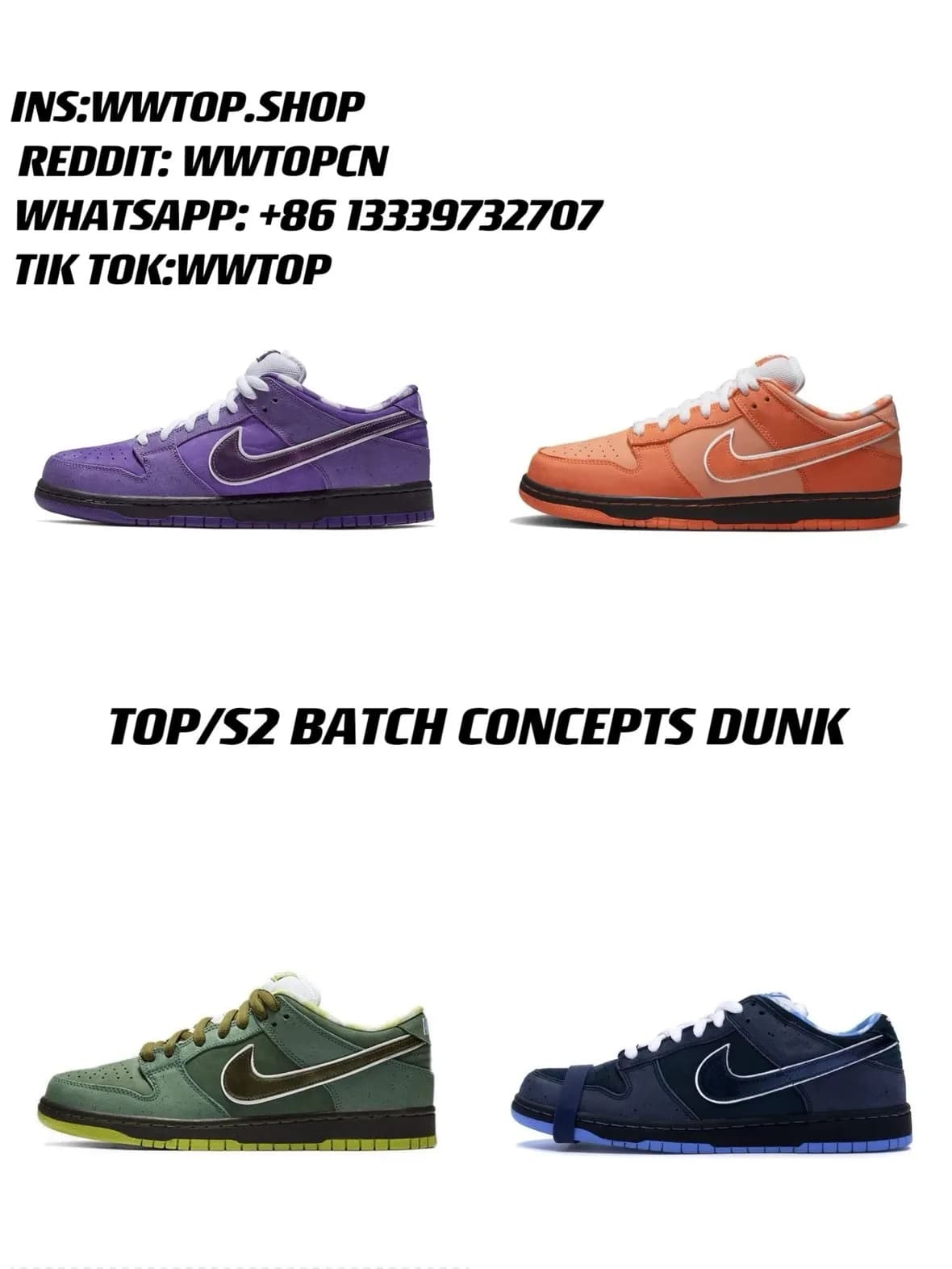 Dunk Low Concepts 8 colour ways from Weidian