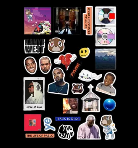 KANYE WEST STICKERS — Accessories from Taobao