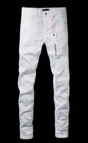PURPLE WHITE JEANS — Pants from Taobao