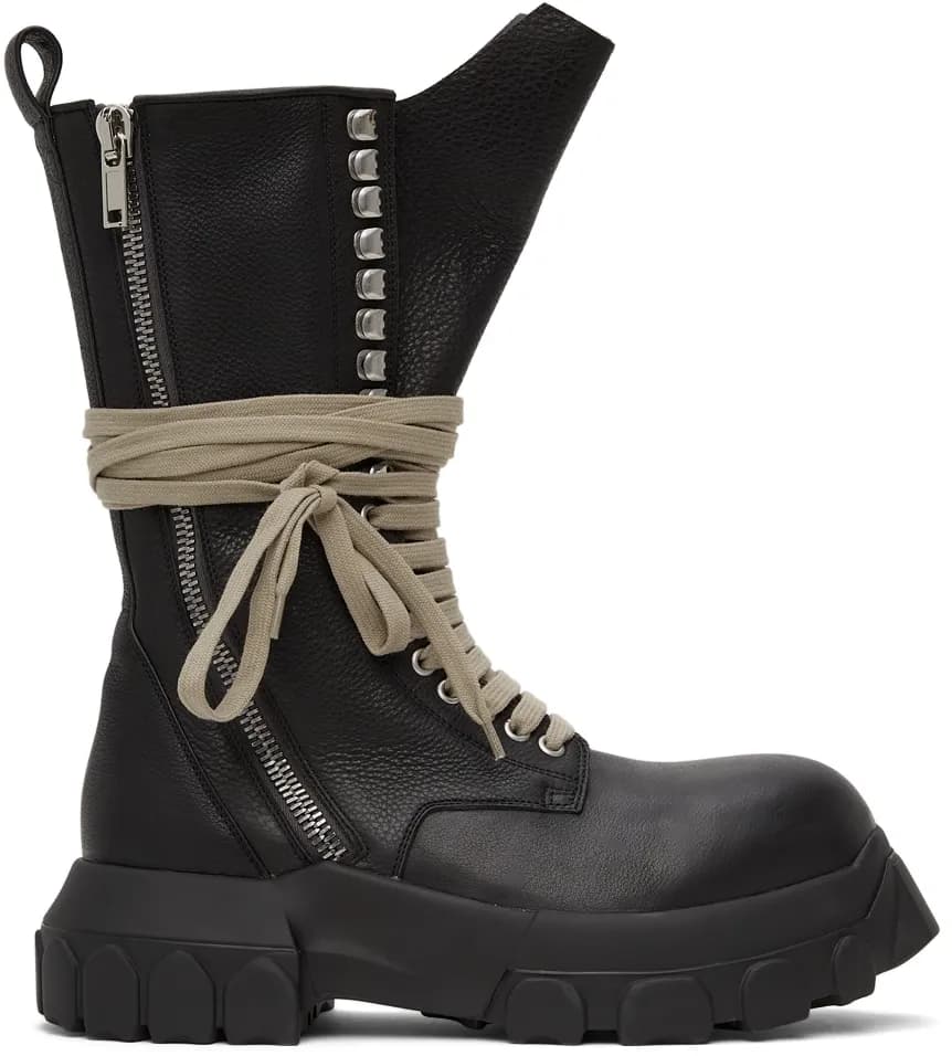 Rick Owens Lace Up Tractor Boot — Shoes from Taobao