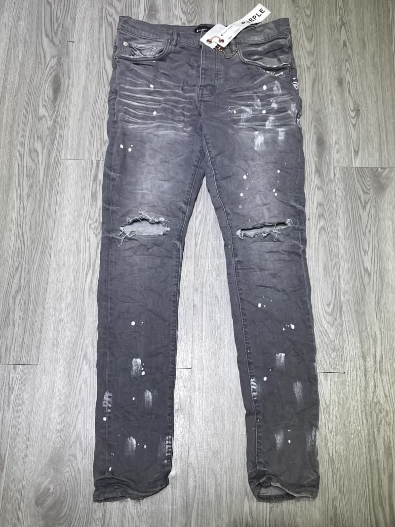 Purple Ripped Jeans — Pants from Taobao