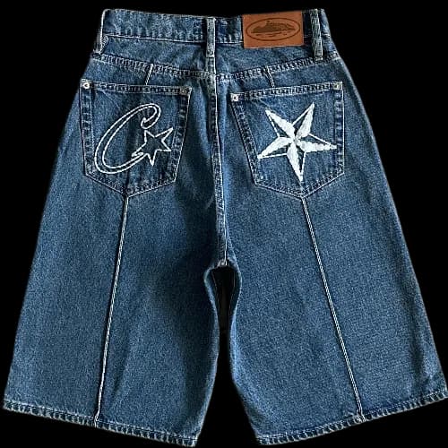 corteiz shorts c star denim — Pants from Weidian