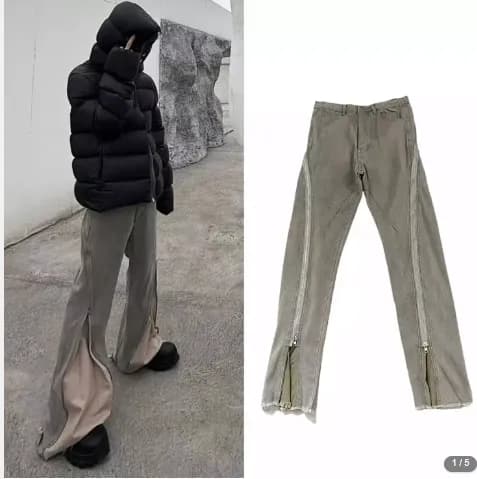 Rick Owens white bolan banana pants — Pants from Weidian