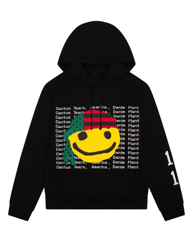 Denim Tears X CPFM Smiling Cartoon Kapok Hoodie Cactus Tears Hoodie 77 — clothing from Weidian