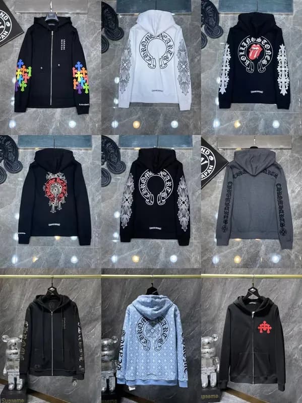 24SS Croop High Version Horseshoe Pattern Sanskrit Classic Hoodie Men s and Women s 49 — clothing from Weidian