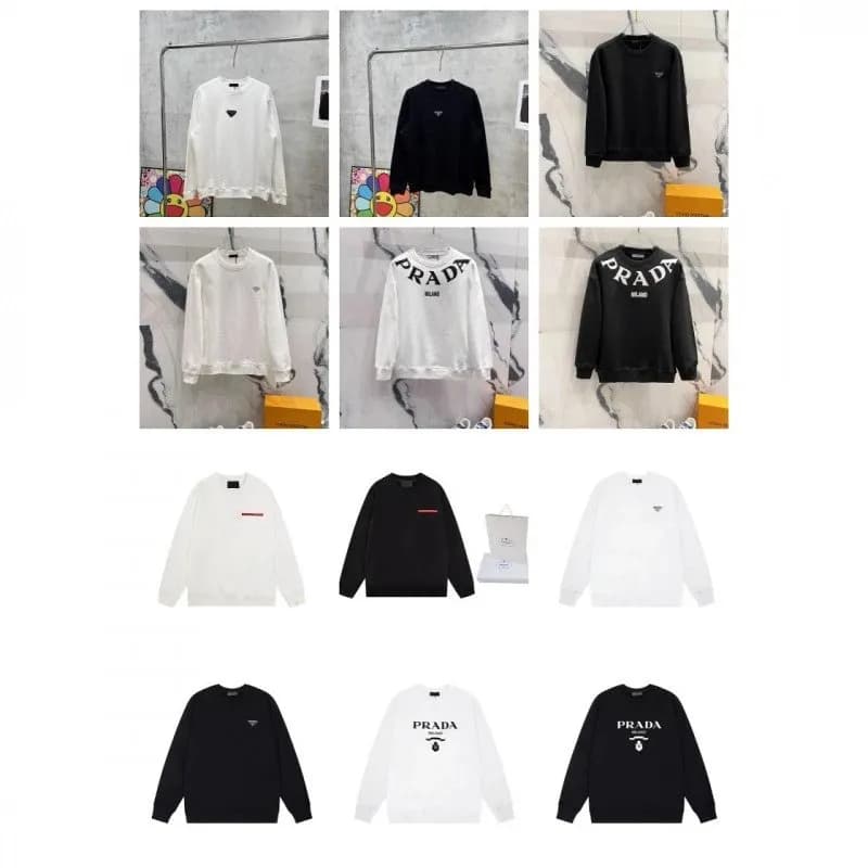 Luxurious and trendy high version pra Pujia metal triangle LOGO men s and women s autumn and winter loose and versatile sweatshirts can be shipped on behalf of others 23 — clothing from Weidian