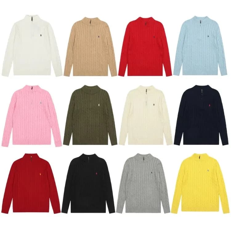 Polo Ralph Lauren Half Zip Cable Knit Sweater — clothing from Weidian