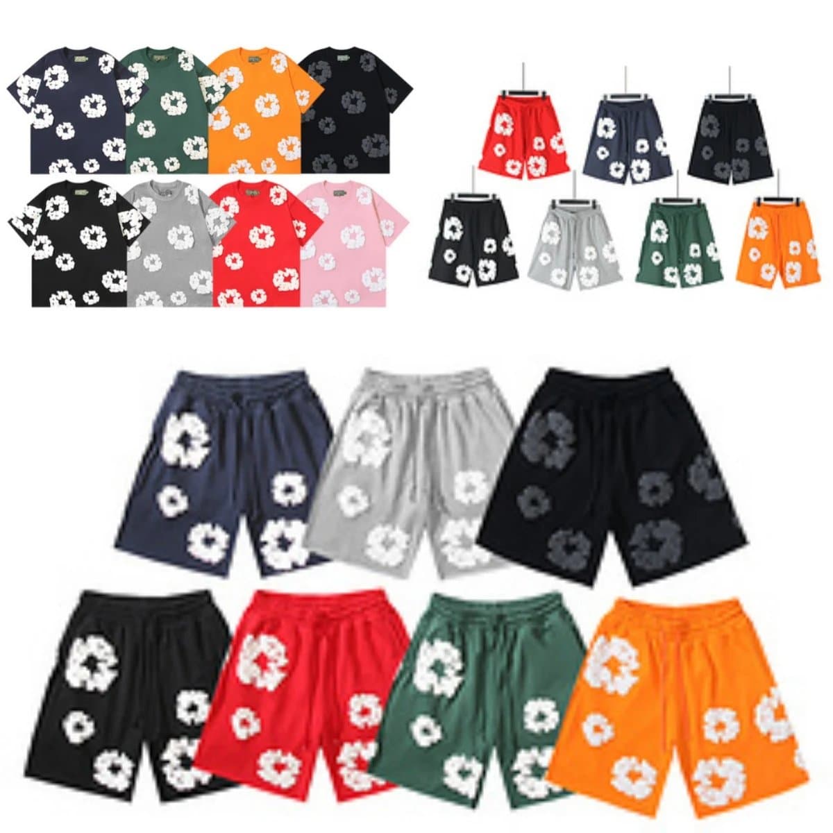 Foam Print Tee & Shorts Set — clothing from Weidian