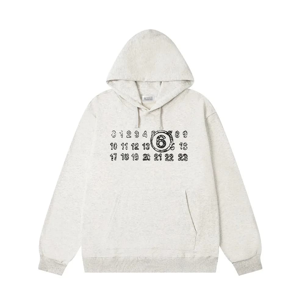 MM6 Style Numbers Logo Hoodie — hoodies from Weidian