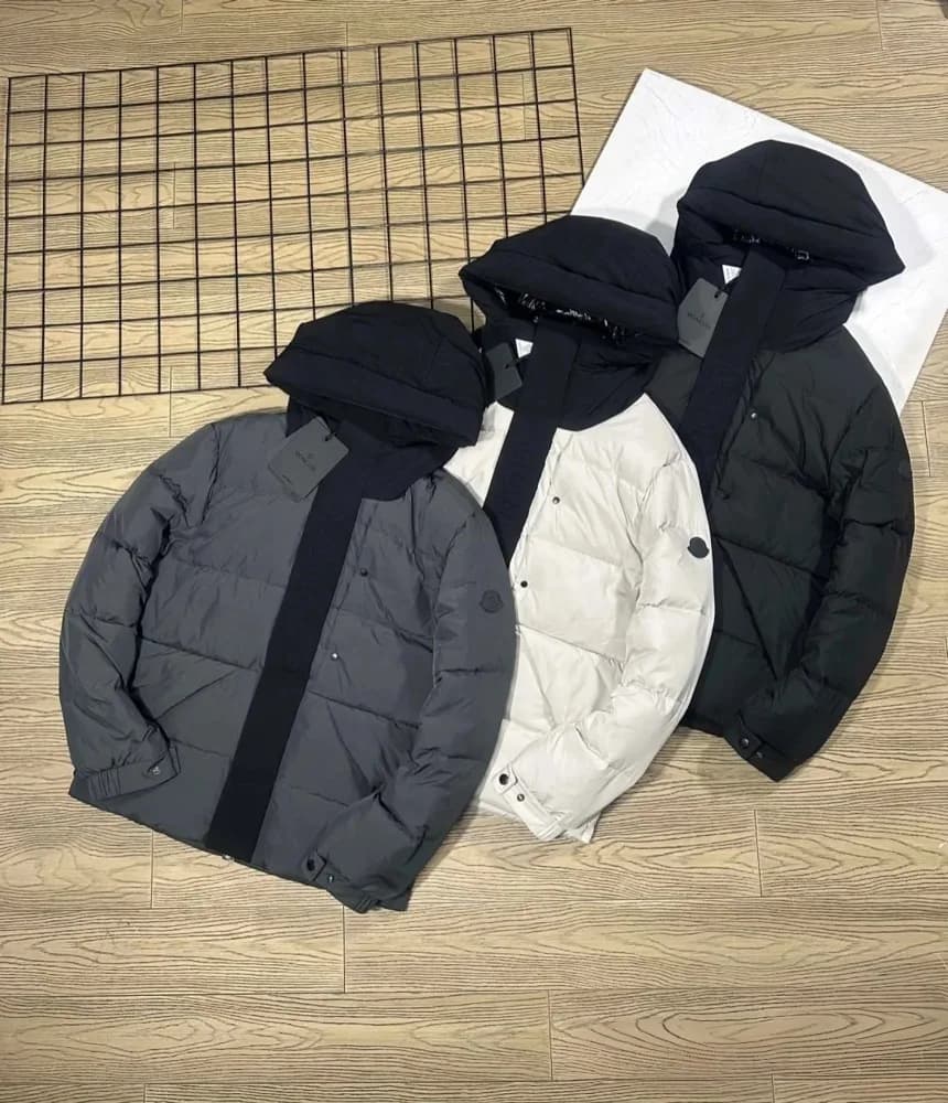 Moncler Style Hooded Knit Puffer — clothing from Weidian