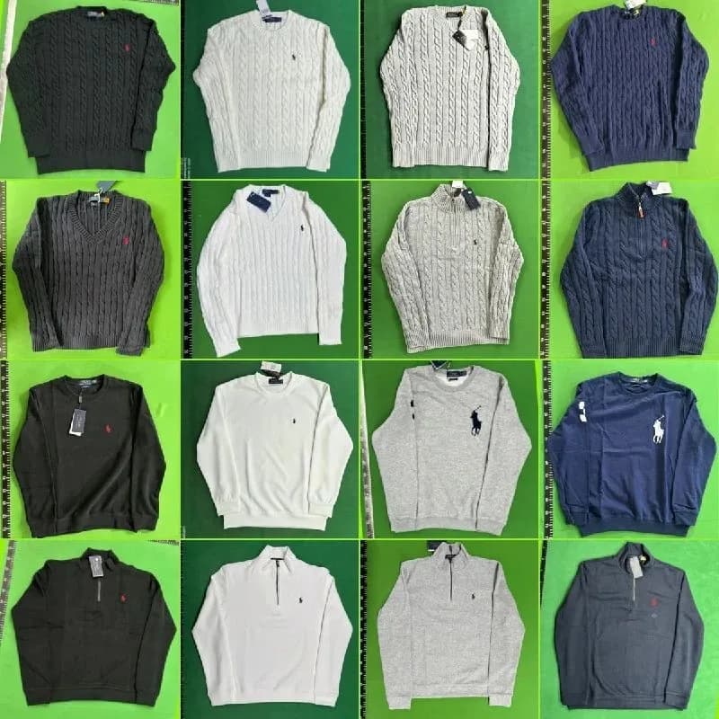 Polo Style Cable Knit Sweater Collection — clothing from Weidian