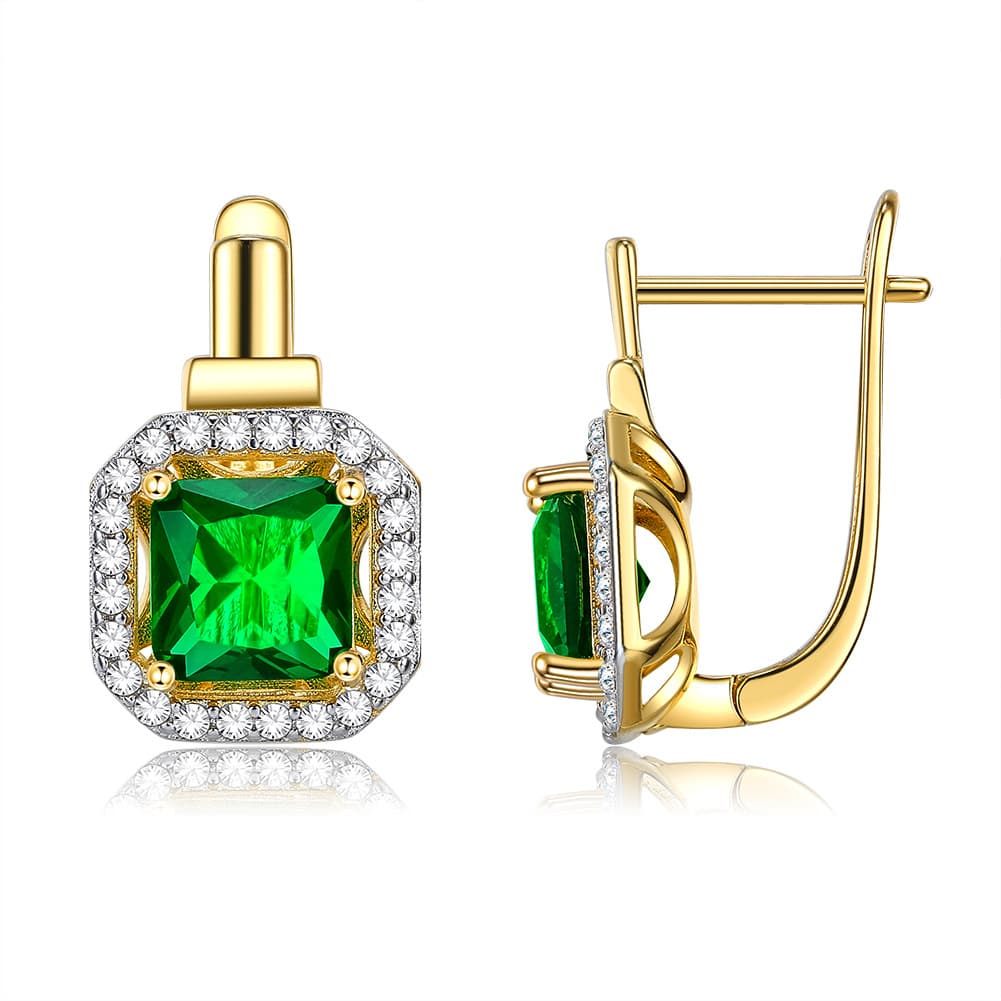 New square earrings for ladies retro fashion simple three dimensional geometric earrings European and American jewelry wholesale KZCE315 from 1688