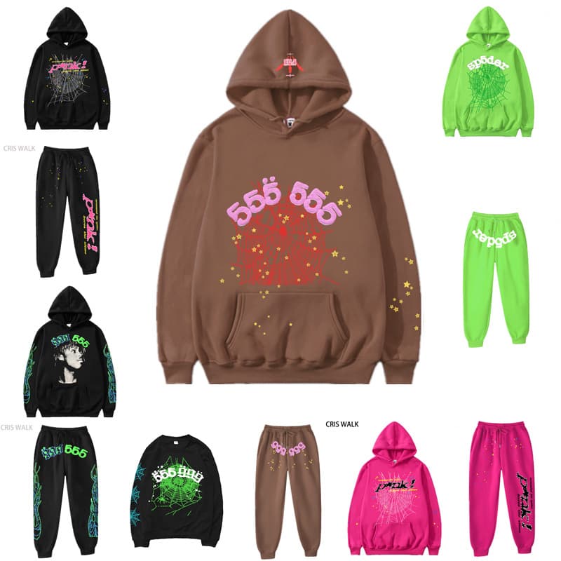 Cross border European and American hip hop singer letter 555555 printed couple sweatshirts men and women hoodies sweatshirts wholesale from 1688