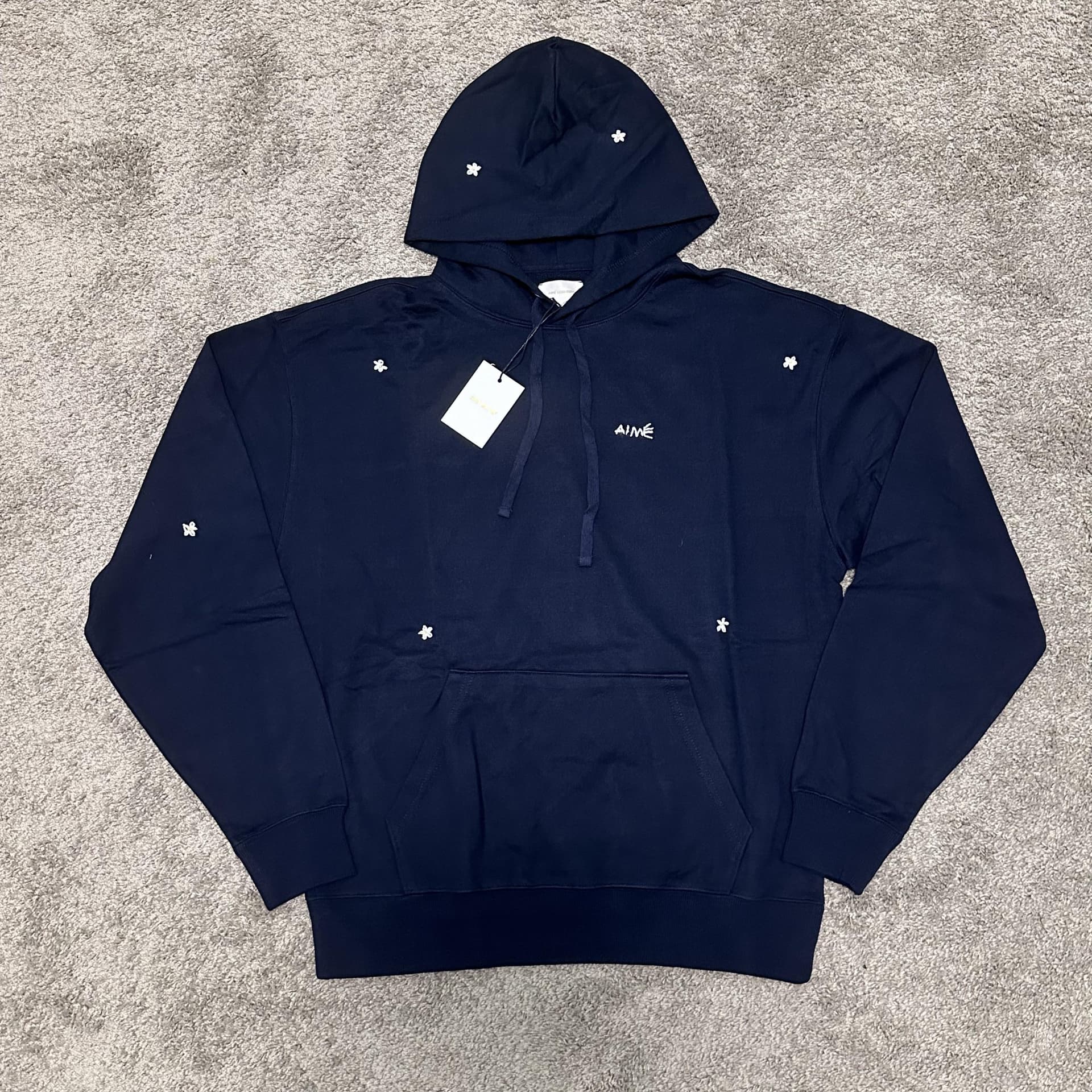 Aime Flower Navy EMB — Hoodies from Taobao