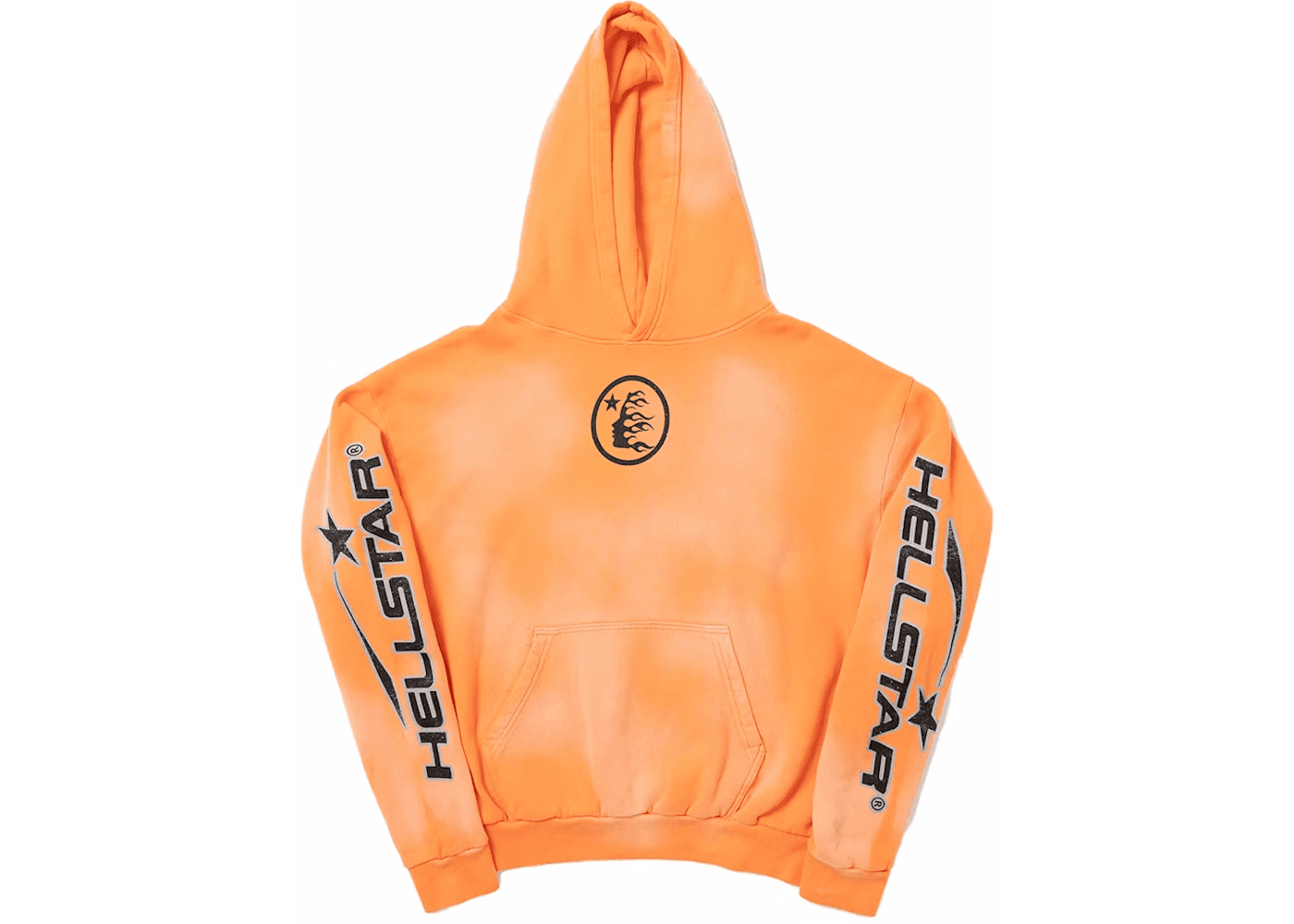 Hellstar Fire Orange Hoodie Orange Dye — Hoodies from Taobao