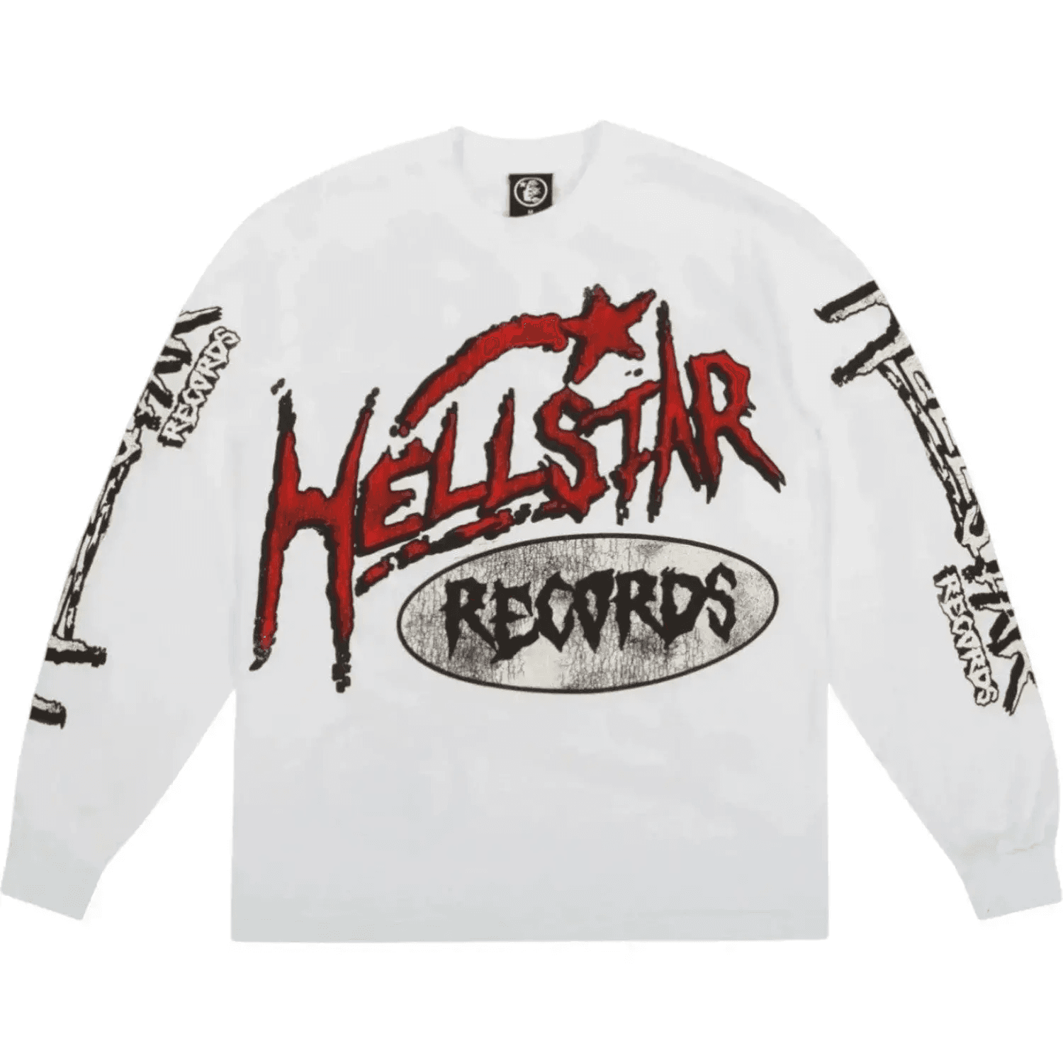 Hellstar White Studios Records Long Sleeve — T-Shirts from Taobao
