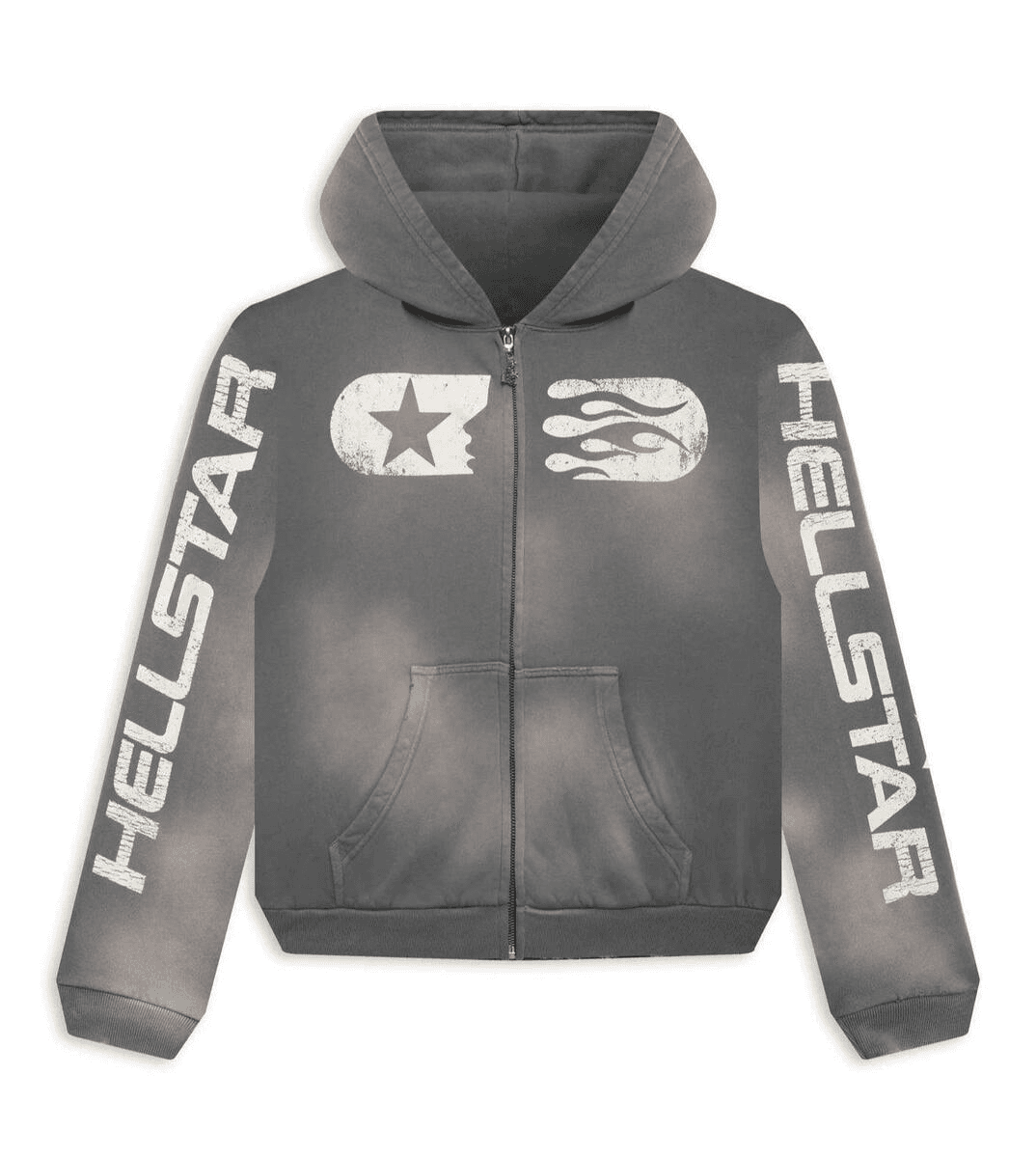 Hellstar Studios Zip Hoodie Gray — Hoodies from Taobao