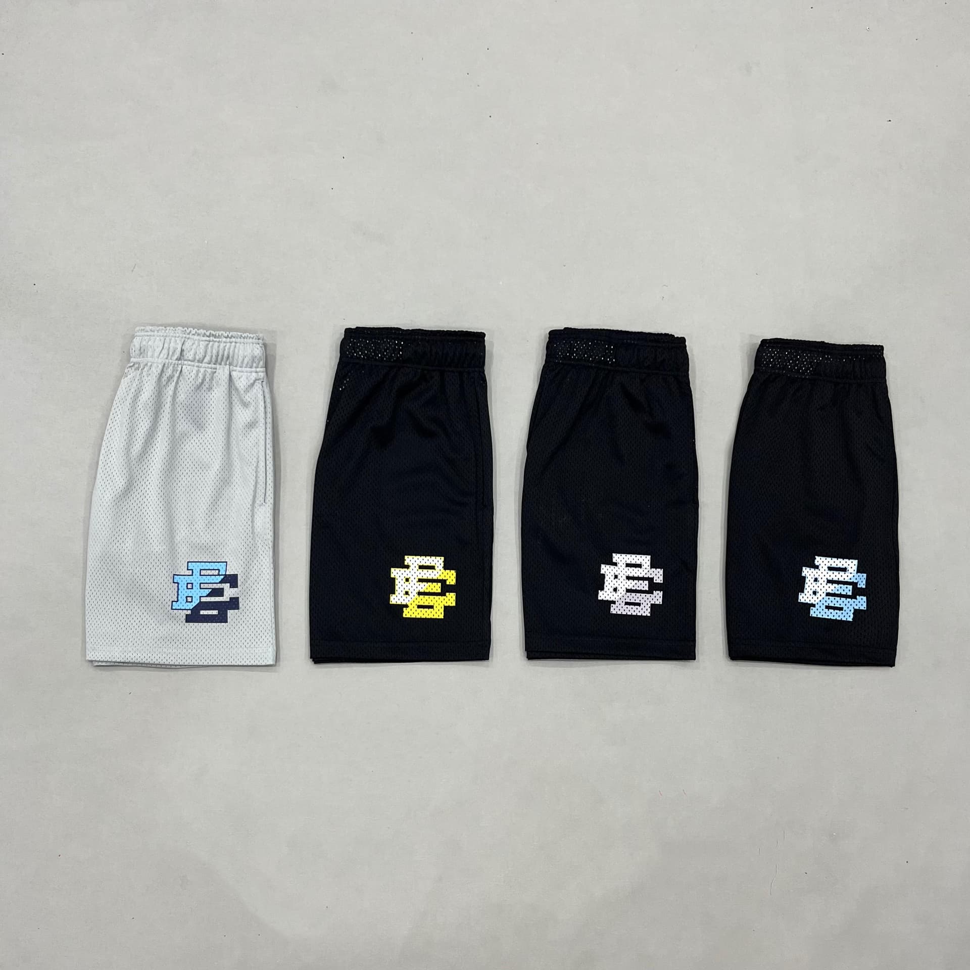 EE Basic Short Black Baby Blue Split — Shorts from Taobao
