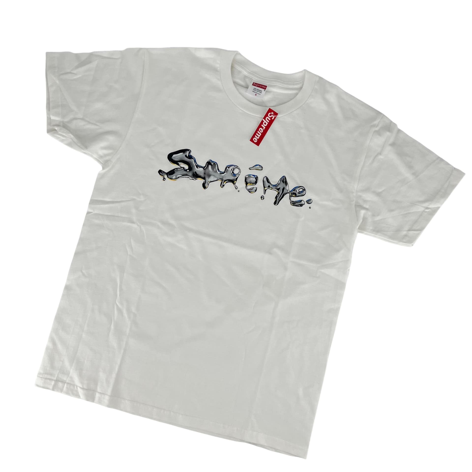 Supreme Liquid logo Tee Black/White — T-Shirts from Taobao