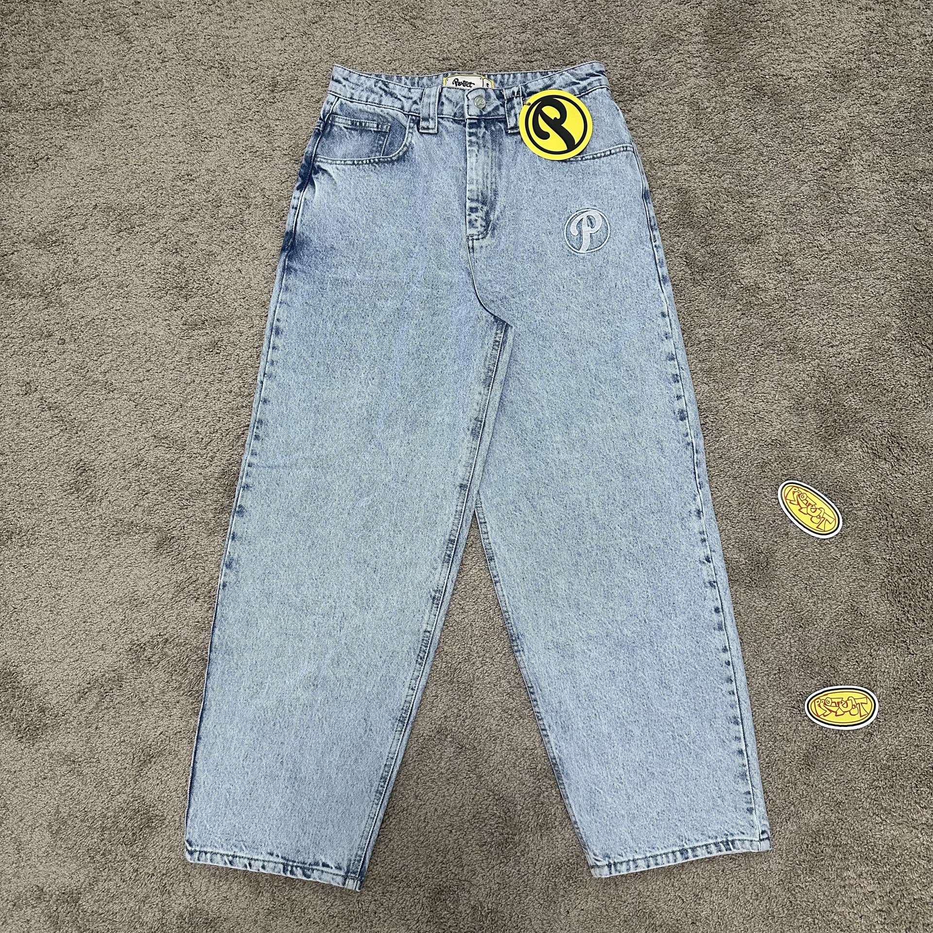 Protect Acid Wash Bonkers Denim — Pants from Taobao
