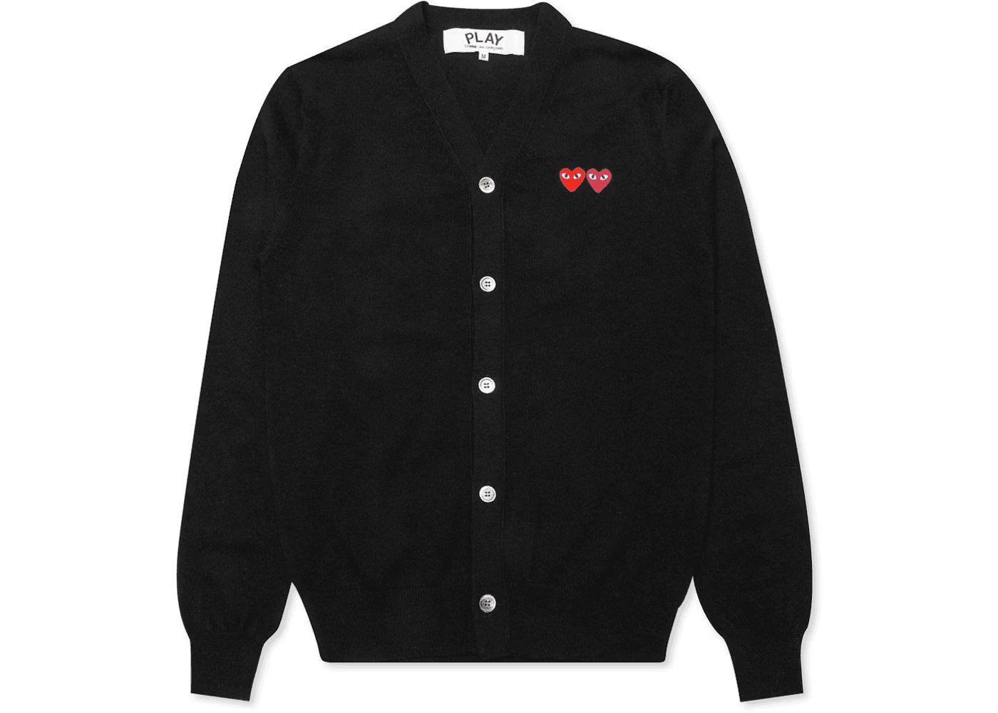 CDG Double Heart Knit Cardigan — Hoodies from Taobao
