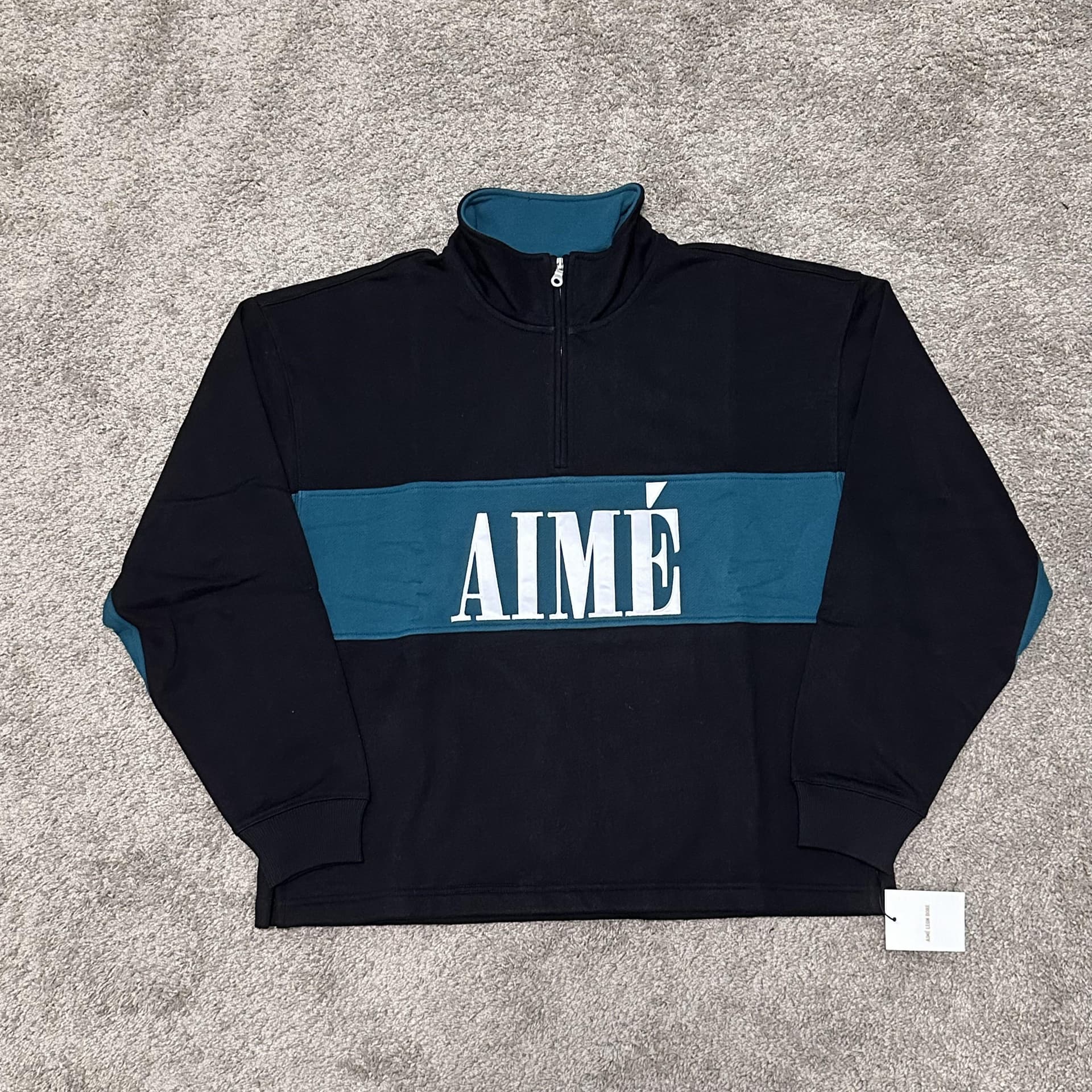 Aime Half Zip Up Crewneck — Hoodies from Taobao