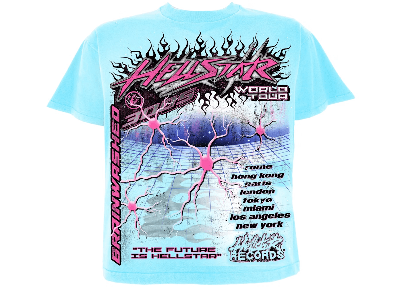 Hellstar Neuron Tour T Shirt Light Blue — T-Shirts from Taobao