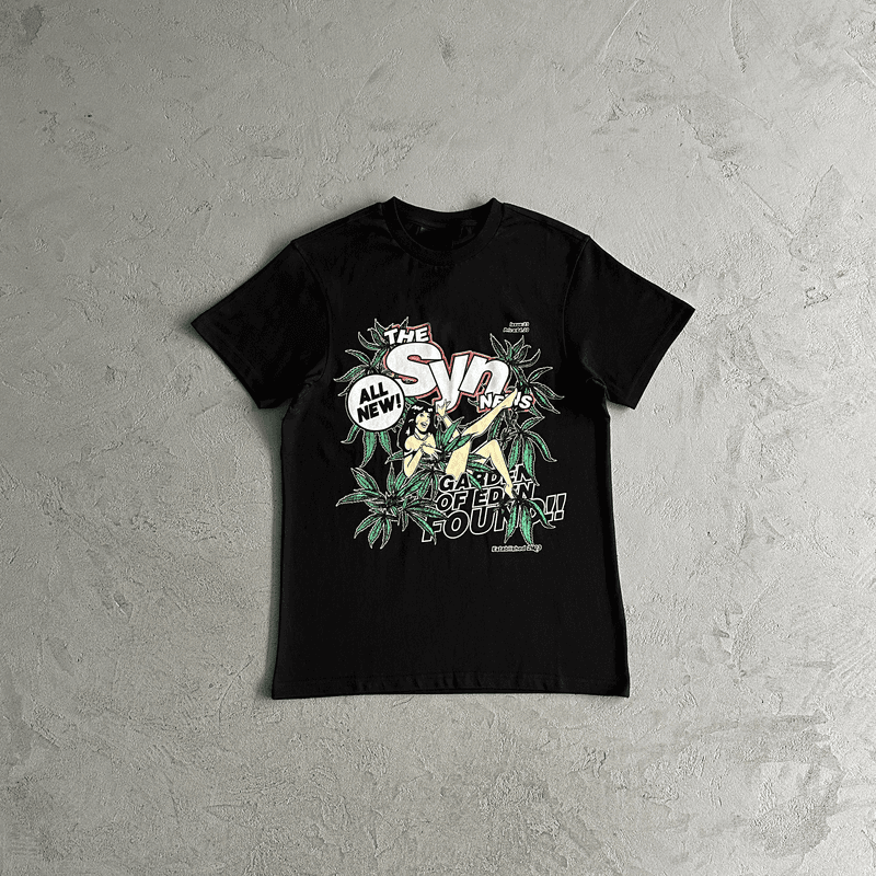 Syna news tee black — T-Shirts from Weidian