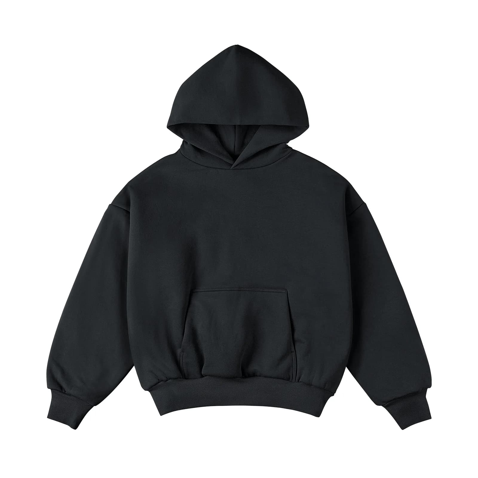IDLT 400gX2 heavy double layer profile short hoodie thickened drop shoulder sweater trendy big talker Street men and women ins from Taobao