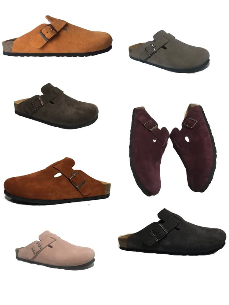 BMXM classic baotou slippers cow fur flat bottom fashion couple bo chewing outdoor lazy shoes from Taobao