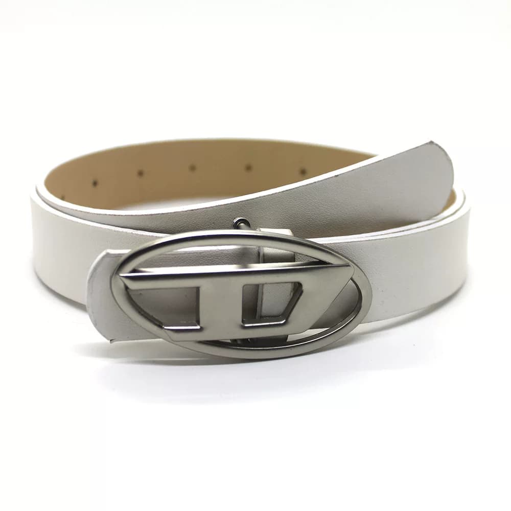 Korean trend New Letter D oval metal snap button men and women all match decoration belt fashion matching jeans from Taobao