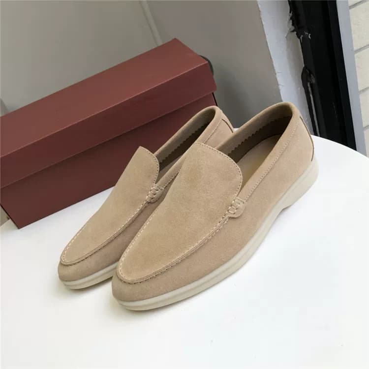 LP Pure original shoes Italian loro * piana suede loafers flat casual men's one pedal foreign trade from Taobao