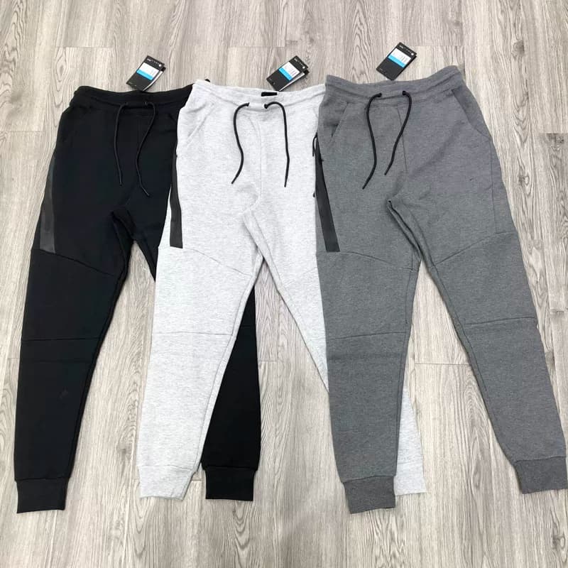 805 spot spring and autumn men's new wear resistant laminated zipper air layer cotton sports pants leggings casual trousers 163 from Taobao