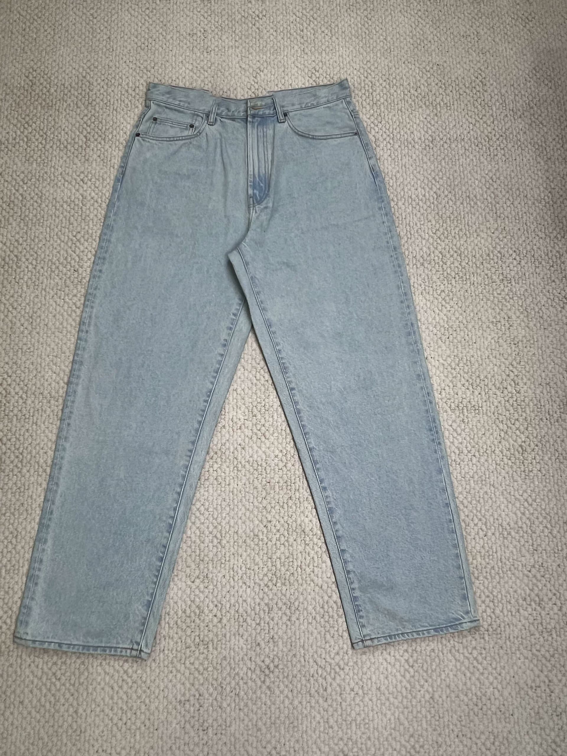 Tiger have stock Self made SUP Baggy Jean Pocket Embroidered Logo Jeans from Taobao