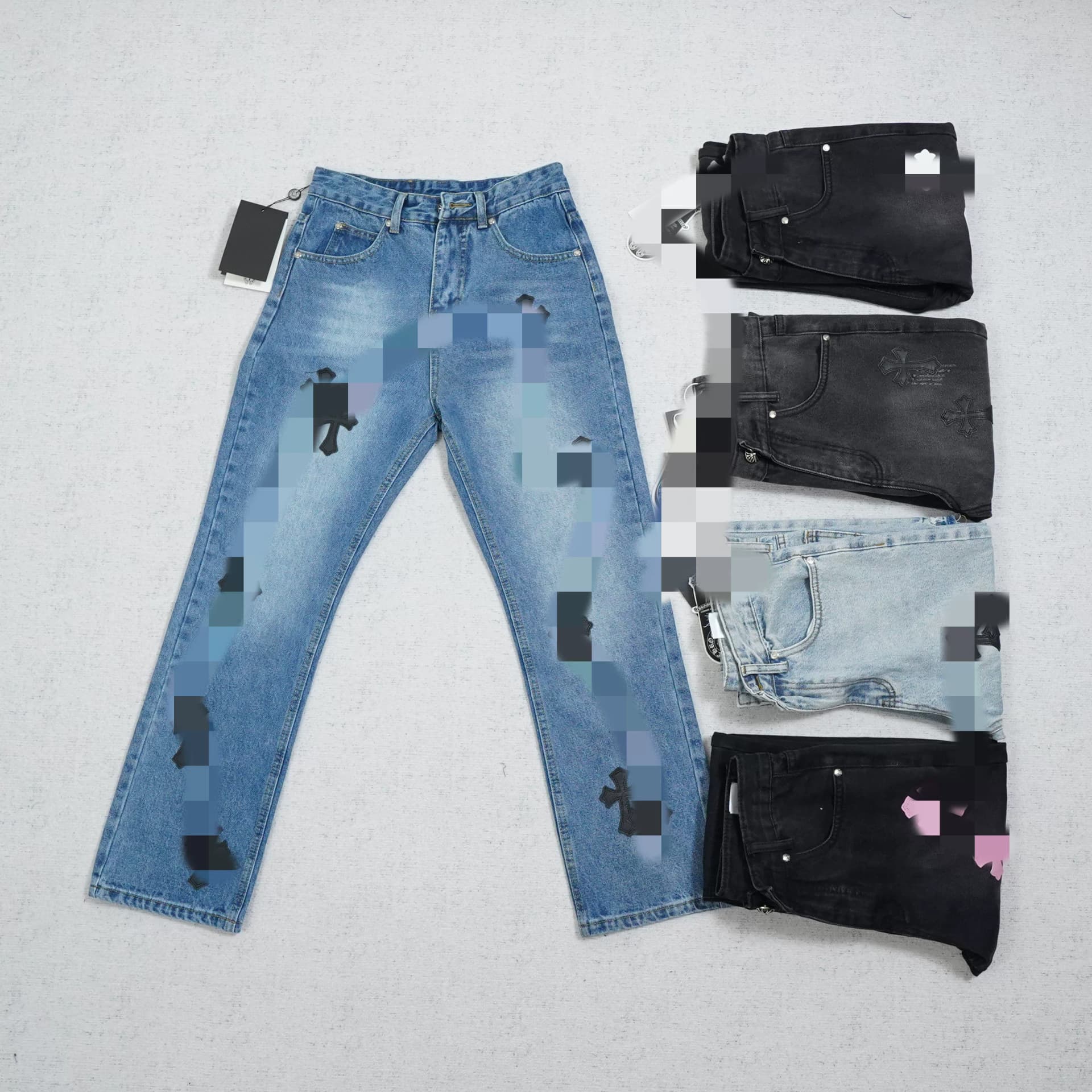 C cross jeans colorless patch high quality from Taobao