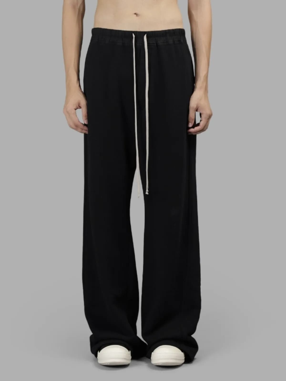 24RO style wide leg workwear sports trousers European and American high waisted floor length sweatpants trendy drawstring fat leg pants straight pants from Taobao