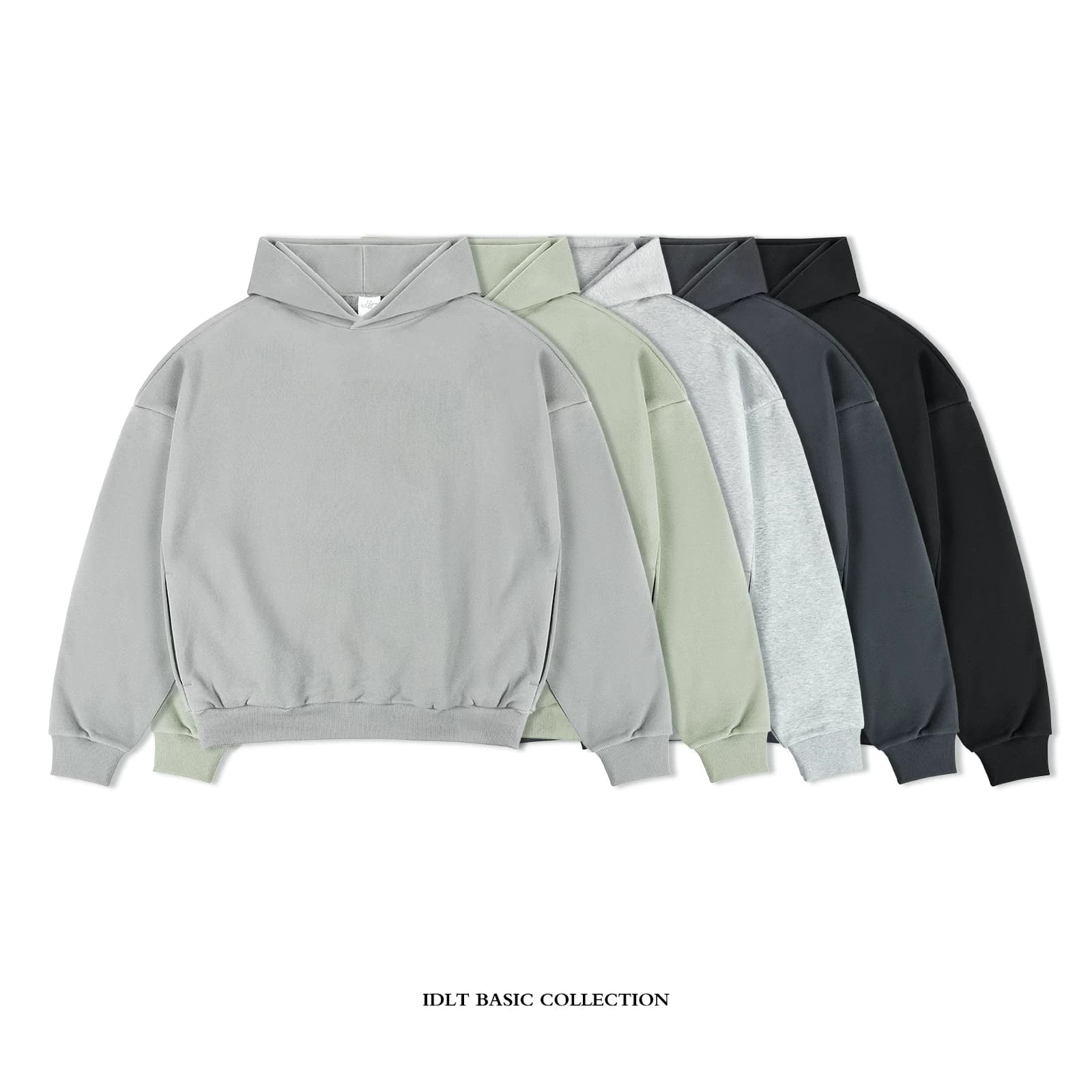 IDLT Profile Hoodie 400g Drop Shoulder Loose Sweater Cotton Basic Style Men and Women's Trend Original Street All match ins from Taobao