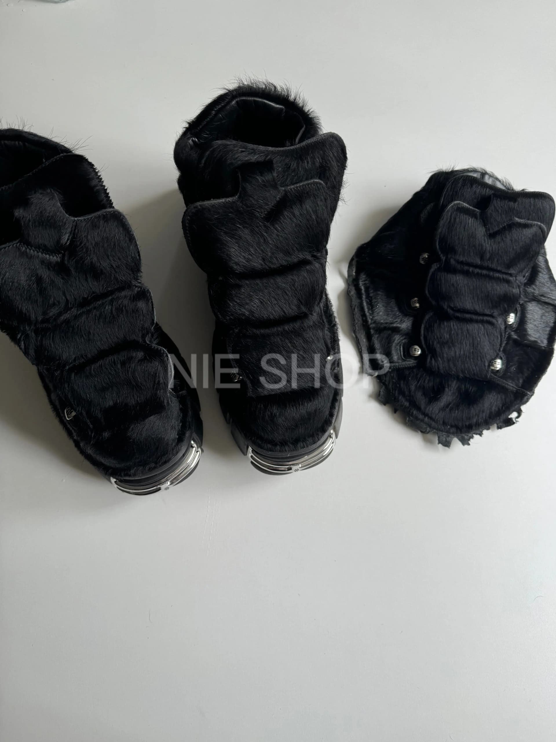 Independent vet joint vetements shoes horse hair punk y2k subculture metal thick soled shoes top men's Bi Ru from Taobao