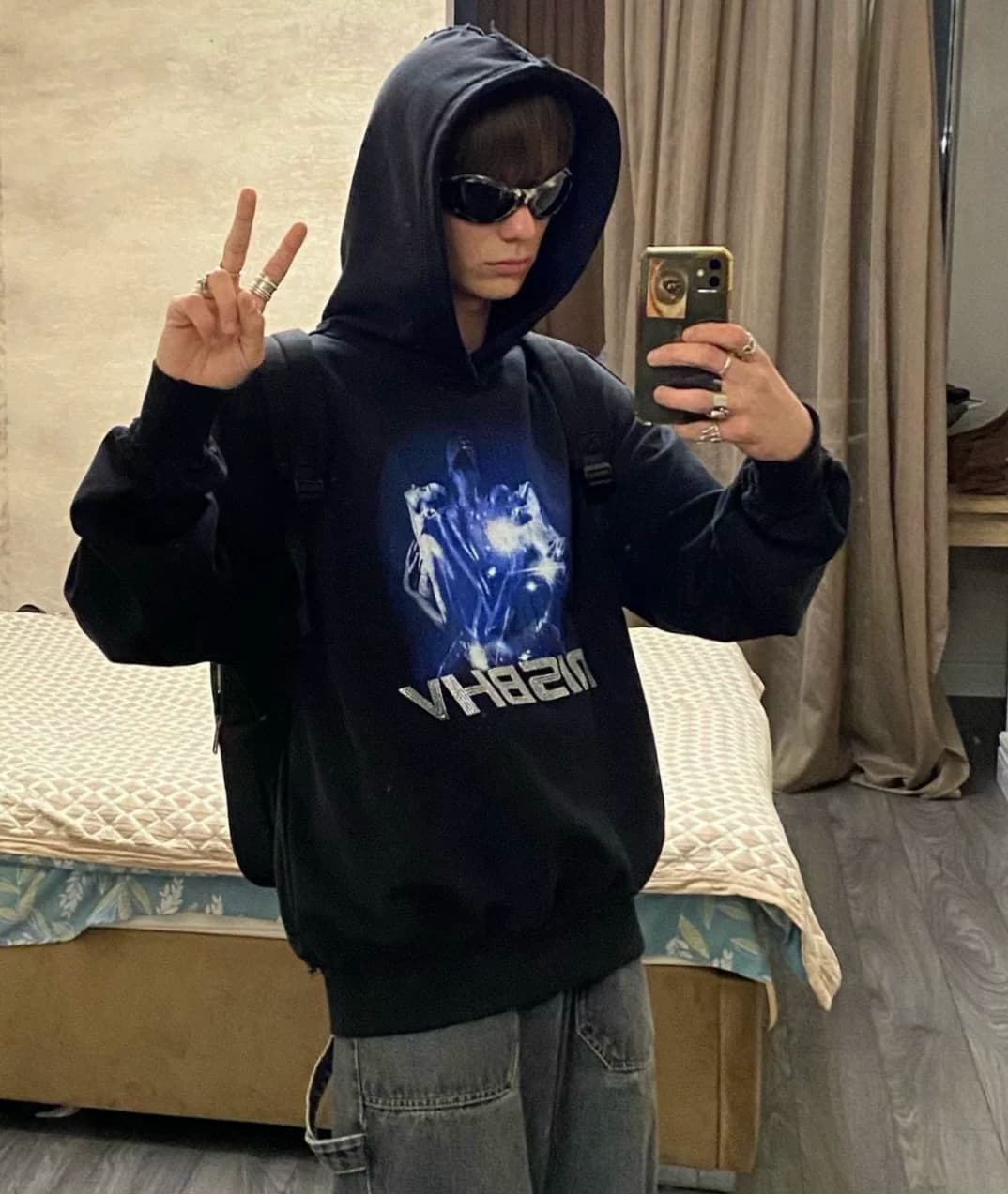 Msbhv 2001 Polizei Print Hoodie 460g from Taobao