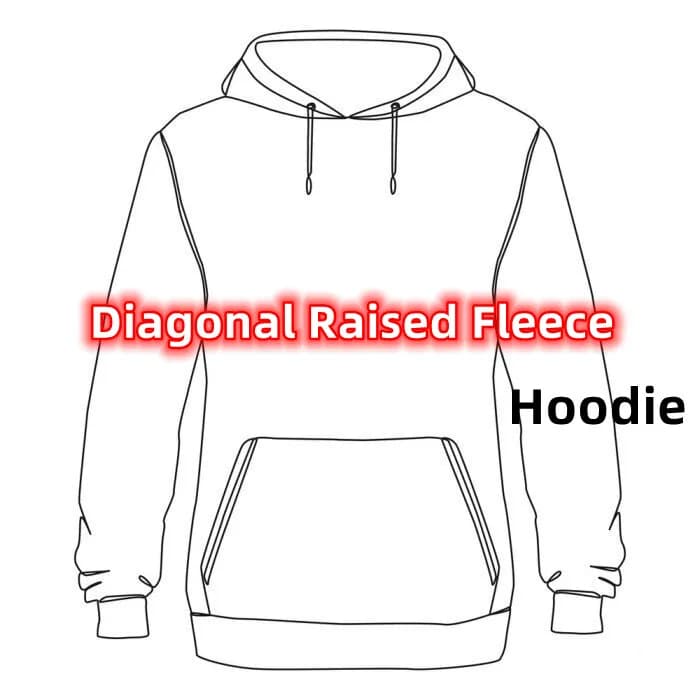 CPReps #ProID004 Diagonal Raised Fleece Hoodie from Taobao