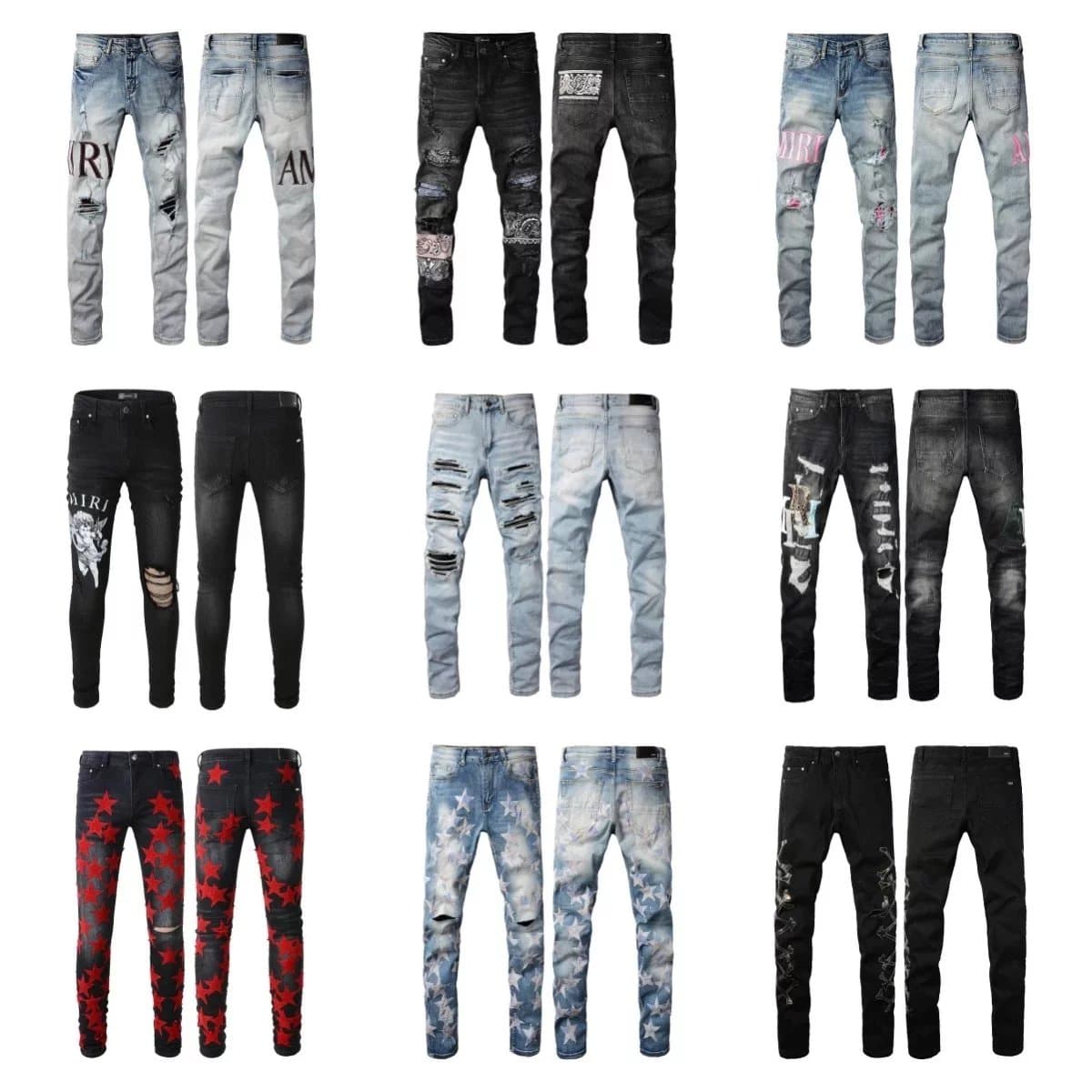 High street fashion jeans hot 005ph from Weidian