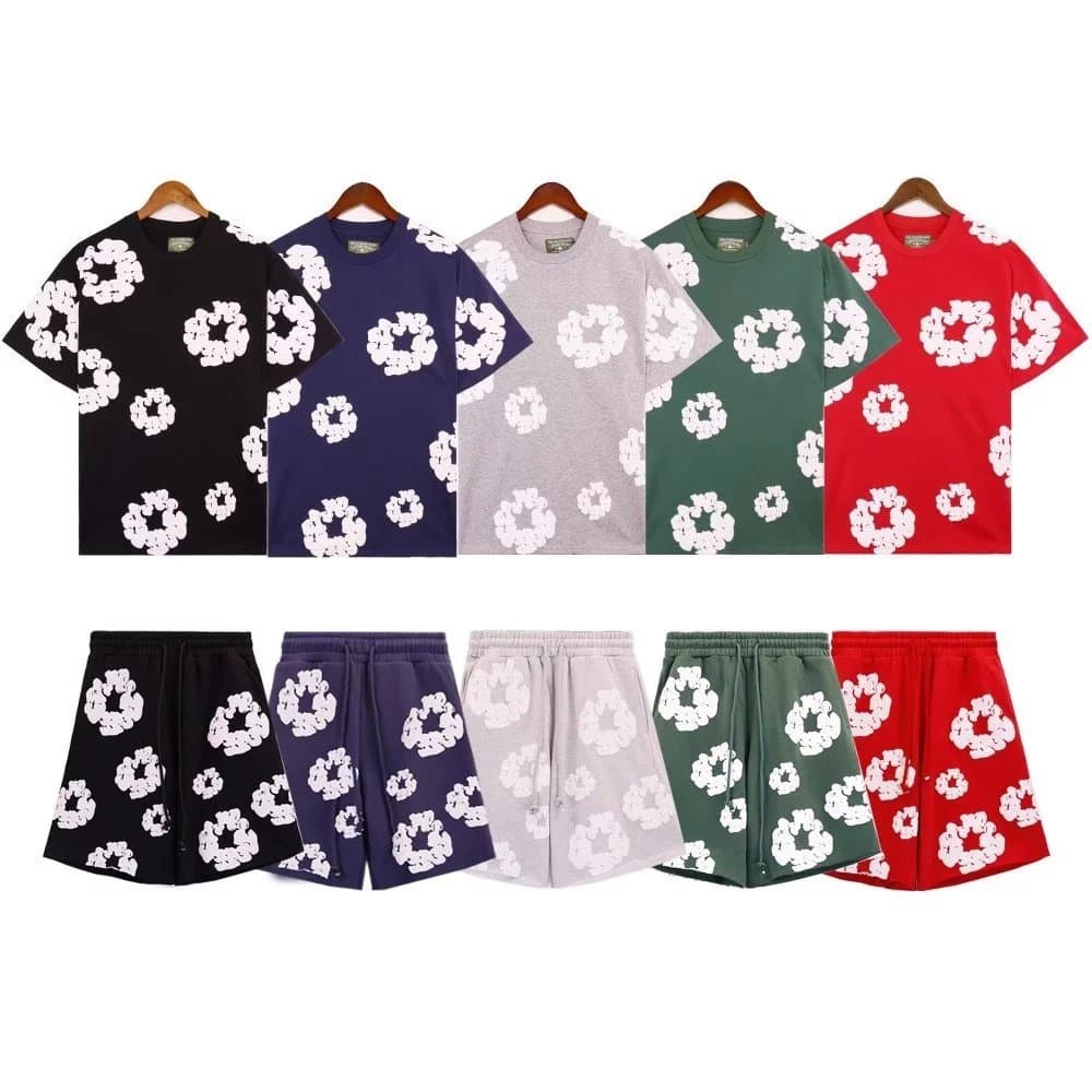 Full Series Sweatshirt Printed Short sleeved T shirt Hooded Shorts Set from Weidian