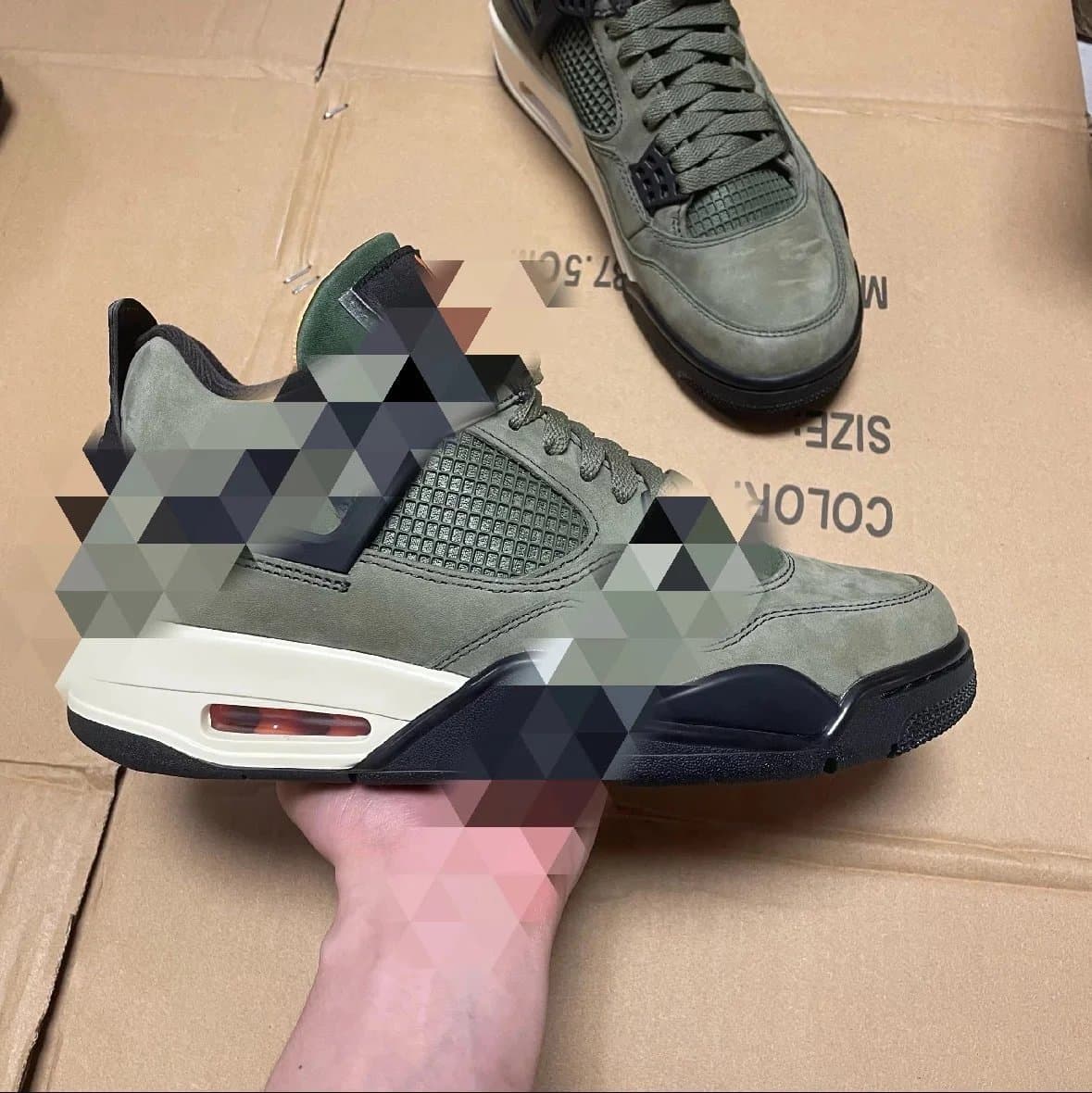 Air Jordan 4 Retro UNDEFEATED olive green GX — Shoes from Weidian