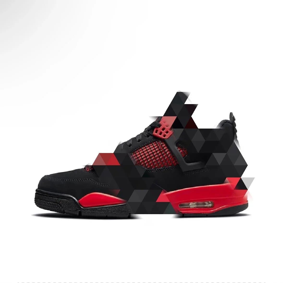 Air Jordan 4 Retro black red lightning GX — Shoes from Weidian