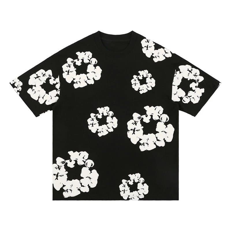 Bubble Print Loose T shirt Y2K Hip Hop Streetwear Men and Women Pullover Casual Tops from Weidian