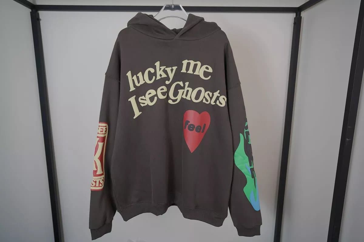 CPFM smiley face sweatshirt i feel ghosts graffiti foam print flame from Weidian