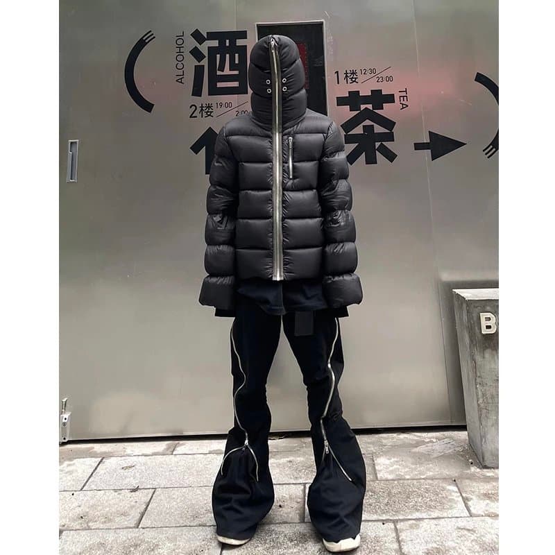 Pink Elephant Dark RO Style Long Zipper Hooded Down Jacket Thickened Warm Trendy Short from Weidian