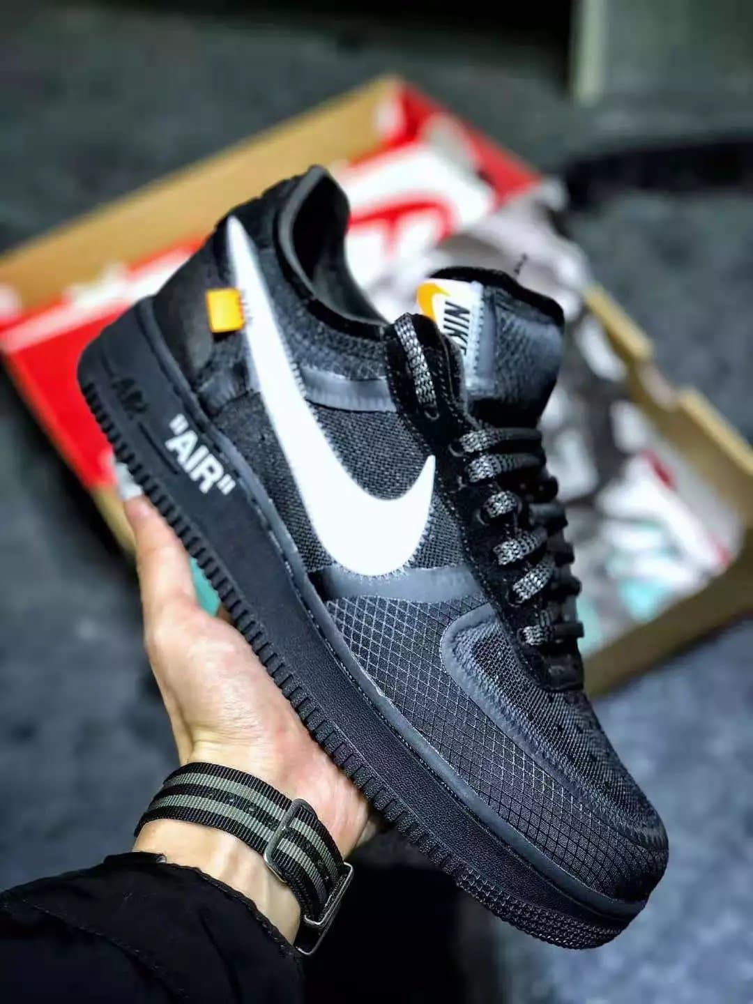 OW™ Air Force 1 University black OFW003 from Weidian