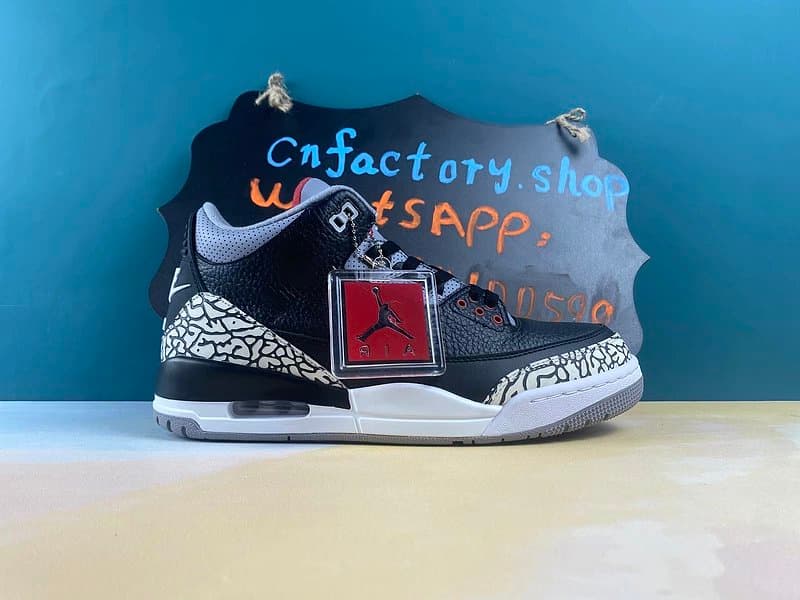 H50CN Jordan 3 Retro Black Cement 2018 854262 001 from Weidian