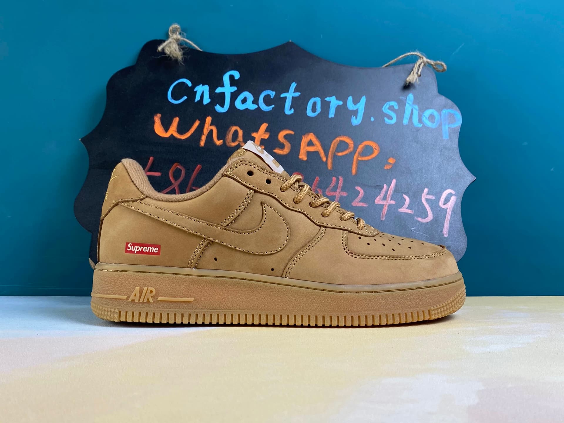 H45CN N1ke Air Force 1 Low SP Supreme Wheat DN1555 200 from Weidian